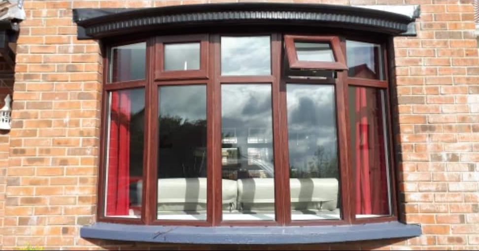 Before uPVC window spraying